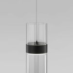 Подвесной светильник Eurosvet Lumen 50244/1 LED черный/прозрачный a061288
