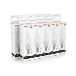 Лампа cветодиодная Gauss E14 6W 3000K свеча на ветру матовая 34116