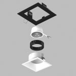 Встраиваемый светильник Lightstar Domino (214517+214506+214007) D51706BMOD