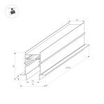 Шинопровод встраиваемый Arlight Mag-Track-4560-FDW-2000 034679