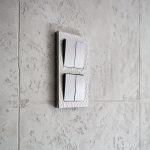 Выключатель двухклавишный Werkel cеребряный рифленый W1120009 4690389158933