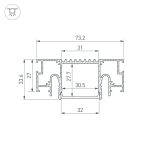 Профиль Arlight STRETCH-32-CEIL-CENTER-2000 WHITE 053526