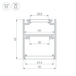 Алюминиевый профиль Arlight SL-ARC-5060-D1500-A45 Black (дуга 1 из 8) 029269