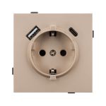 Механизм розетки с USB зарядкой Arlight SCT-TENDO-MUAC-PL-GD (230V, 16A) 054089