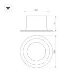 Встраиваемый светильник Arlight MS-DROP-BUILT-R84-8W Day4000 (WH, 85 deg, 230V) 040339