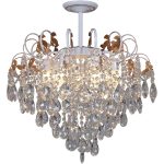 Люстра на штанге Reluce 96028-0.3-07 WH+GOLD PN