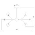 Люстра на штанге Eurosvet Astro 30180 матовое золото