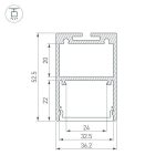 Алюминиевый профиль Arlight ARH-Line-3750A-3000 Anod 036137