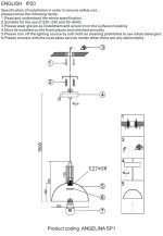 Подвесной светильник Crystal Lux ANGELINA SP1 NICKEL