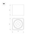 Накладной светильник Arlight SP-DICE-S78x78-10W Warm3000 (WH, 24 deg, 230V) 046633