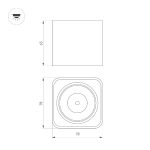 Накладной светильник Arlight SP-DICE-S78x78-10W Day4000 (BK, 24 deg, 230V) 046631