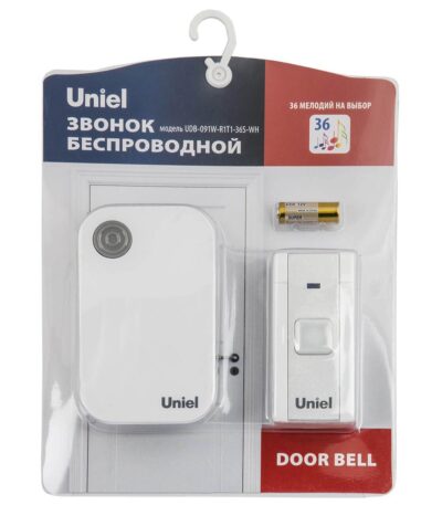 Звонок электронный (UL-00006436) Uniel UDB-091W-R1T1-36S-WH
