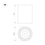 Накладной светильник Arlight SP-SALT-R75-15W Warm3000 (BK, 40 deg, 230V) 057323