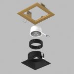 Встраиваемый светильник Lightstar Domino (214513+214507+214007) D51307BMOD