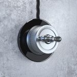 Переключатель Werkel одноклавишный Retro матовый хром WL19-01-03 4690389143397