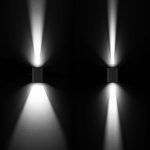 Уличный настенный светильник Arlight LGD-WALL-VARIO-S104x129-2x6W Day4000 (BK, 1-80 deg) 046428