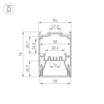 Профиль Arlight IP-LINE-5475-2000 BLACK (Алюминий) 053899