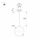 Подвесной светильник Arlight SP-EMISFERO-HANG-BUILT-R150-11W Day4000 (GD, 170 deg, 230V) 056590