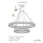Подвесная люстра iLedex Woodstock 10920P/2-60W-3000K (10/6) GL-CL