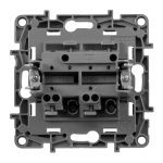 Выключатель двухклавишный Legrand Etika 10A 250V алюминий 672402