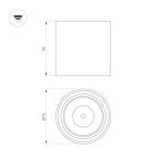 Накладной светильник Arlight SP-SALT-R75-8W Day4000 (WH-BK, 40 deg, 230V) 039376
