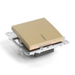 Выключатель 1-клавишный c индикатором Stekker Катрин GLS10-7101-08 49215