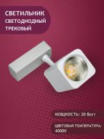 Трековый светильник Elvan ST-05SQ-20W-NH-Wh