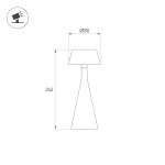 Настольная лампа с аккумулятором Arlight SP-TOMMY-TAB-2W Warm3000-MIX (SG, 154 deg) (IP54 Металл) 056087
