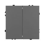 Механизм выключателя двухклавишный проходной Arlight SWT-NOBE-MKP2-SFPL-GR (230V, 10A) 054257