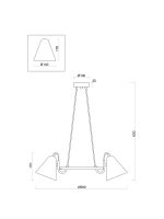 Подвесной светильник Freya Falke Market FR8001PL-03WG