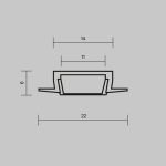 Алюминиевый профиль встраиваемый с накладным фланцем Maytoni Led Strip ALM-004-B-2M 632010