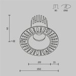 Встраиваемый светильник Maytoni Technical Dip DL124-10W-2.7K-TRS-B