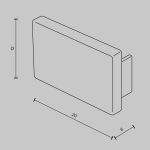 Заглушка для накладного шинопровода (2 шт.) Maytoni Basity TRA172EC-11B