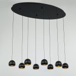 Подвесная люстра DeLight Collection MD21001034-8A black/gold