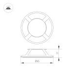 Накладка Arlight ART-DECK-CAP-LID4-R65 (SL, STEEL) 045353