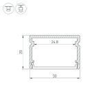 Профиль Arlight LINE-3020-2000 ANOD 046962