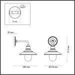 Уличный настенный светильник Odeon Light Campa 4965/1W
