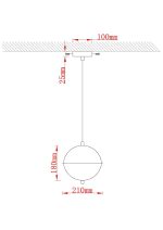 Подвесной светильник Arte Lamp Andromeda A2089SP-5GO