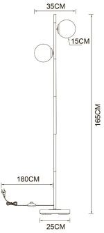 Торшер Arte Lamp Alcor A2224PN-2BK