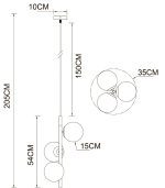 Подвесной светильник Arte Lamp Alcor A2224SP-3BK