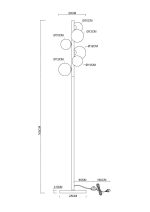 Торшер Arte Lamp Gemini A2243PN-6BK