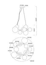 Подвесная люстра Arte Lamp Gemini A2243SP-10BK