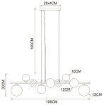 Подвесная люстра Arte Lamp Gemini A2243SP-9PB