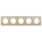 Рамка на 5 постов стеклянная Arlight FRM-OMALI-GS-5-GD 049707