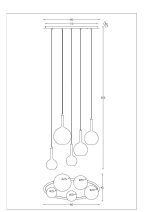 Каскадная люстра Arte Lamp Gala A2720SP-5SG