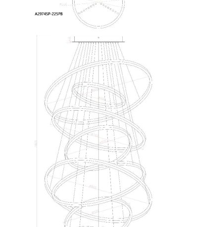 Подвесная люстра Arte Lamp Arcane A2974SP-225PB