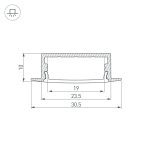 Алюминиевый профиль с экраном Arlight ARH-Wide-F-H10-2000 Anod+Opal 036769