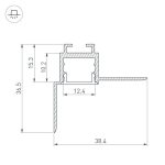 Профиль Arlight ARH-CEIL-S16-FANTOM-EDGE-2000 ANOD 034979