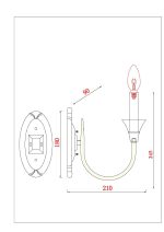 Бра Arte Lamp Collinetta A4094AP-1PB