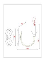 Бра Arte Lamp Collinetta A4094AP-1WH